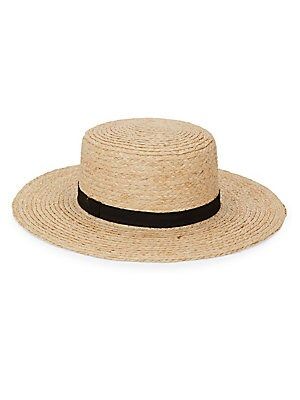 Hat Attack Women's Wide Boater Hat - Natural Black | Saks Fifth Avenue