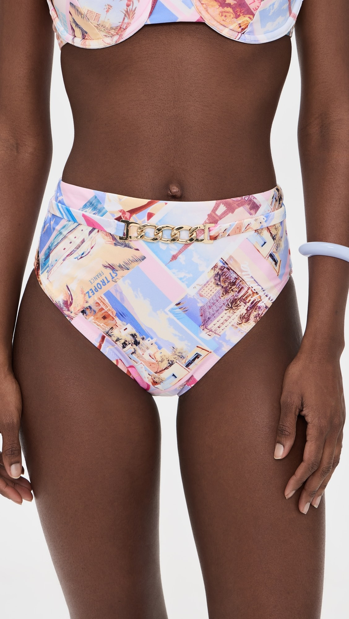 Vanessa Postcard Print High Waisted Bottoms | Shopbop