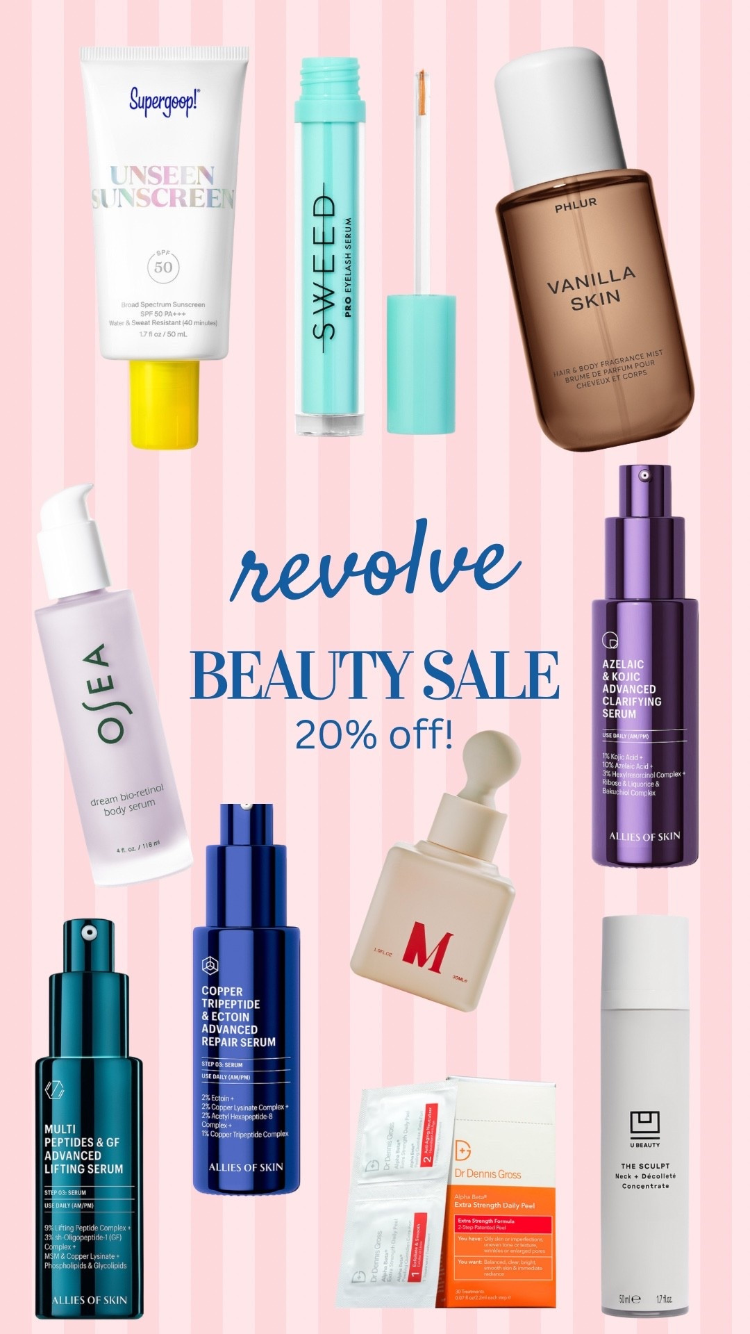 Revolve beauty sale, 20% off! Linked my favorites that are part of the sale. Use code BEAUTY20 ￼

#LTKSaleAlert #LTKBeauty #LTKselfcare
