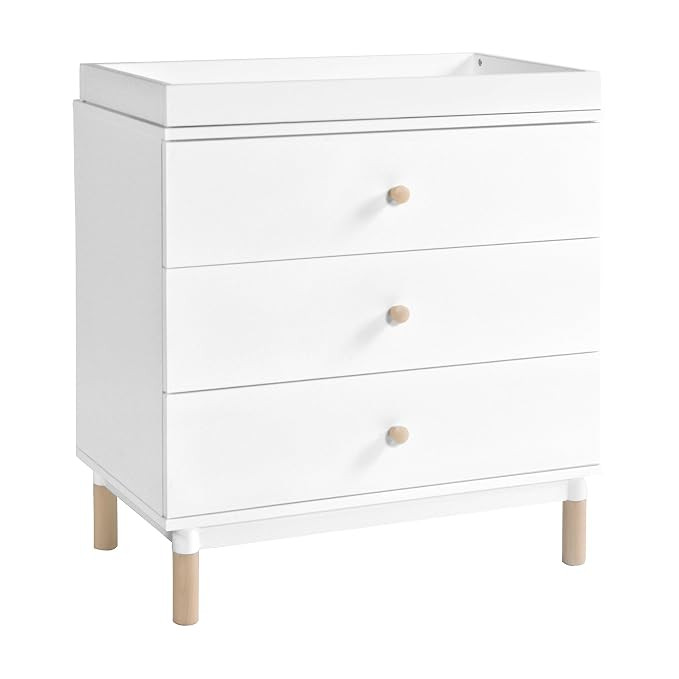 Babyletto Gelato 3-Drawer Changer Dresser with Removable Changing Tray in White / Washed Natural | Amazon (US)