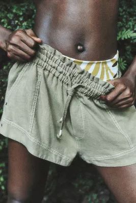 By Anthropologie Linen Pitched Tie-Waist Shorts | Anthropologie (US)