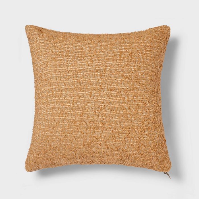 Woven Boucle Square Throw Pillow with Exposed Zipper - Threshold™ | Target