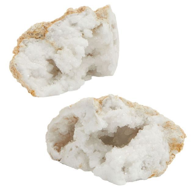 Okuna Outpost Natural Geode Bookends for Shelves and Heavy Books, 2.5 to 3 Lbs, 7 x 3.9 in | Target