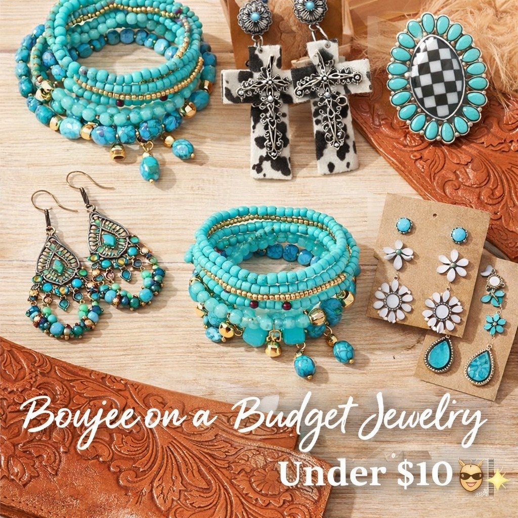 Boujee on a budget but make it western g
Found the cutest turquoise + western style jewelry that looks boutique but is under $10.
Think chunky turquoise, concho details, and statement earrings without the boutique price tag.
Perfect for:
• rodeos
• concerts
• everyday western outfits
• stacking with denim + boots
Linking all my favorite affordable finds here
#LTKunder50 #LTKstyle #westernstyle #turquoisejewelry #westernfashion #boutiquelookforless

#LTKSpringSale #LTKootd #LTKSaleAlert