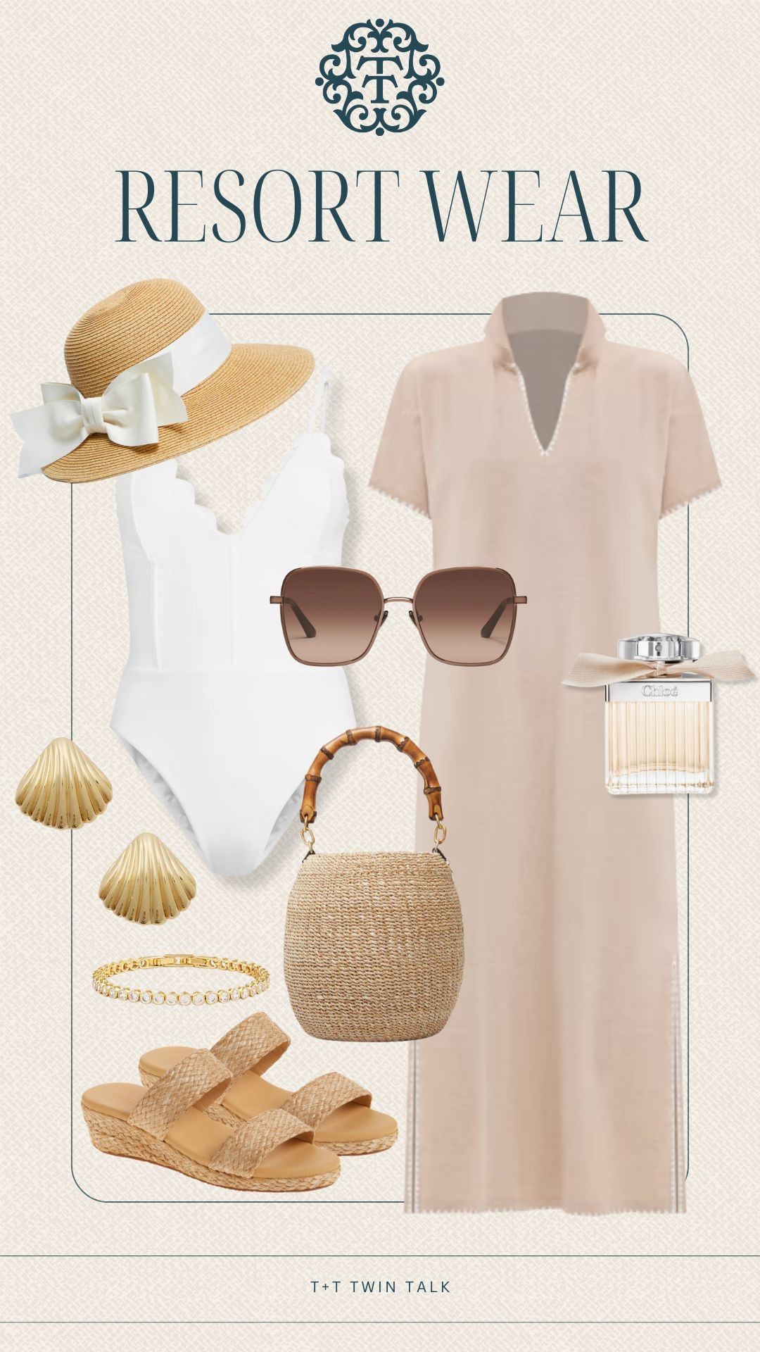 Loving these neutral colors for a resort look. How cute is this Saks Fifth Avenue swimsuit!?

#LTKSeasonal #LTKOver40 #LTKStyleTip