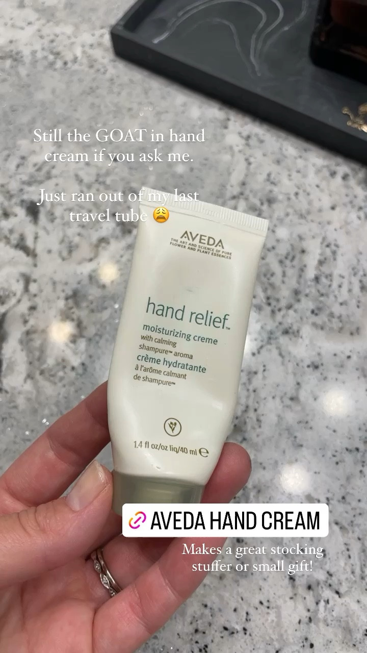 It’s that time of year when I need hand cream with me at all times. The Aveda hand relief is still the best, IMO. Makes a perfect stocking stuffer or small gift for friends, teachers, coworkers & family. #empties #empty #handcream #lotion #giftideas #stockingstuffer #smallgifts #ltkunder25 #travelsize #skincare 

#LTKbeauty #LTKunder50