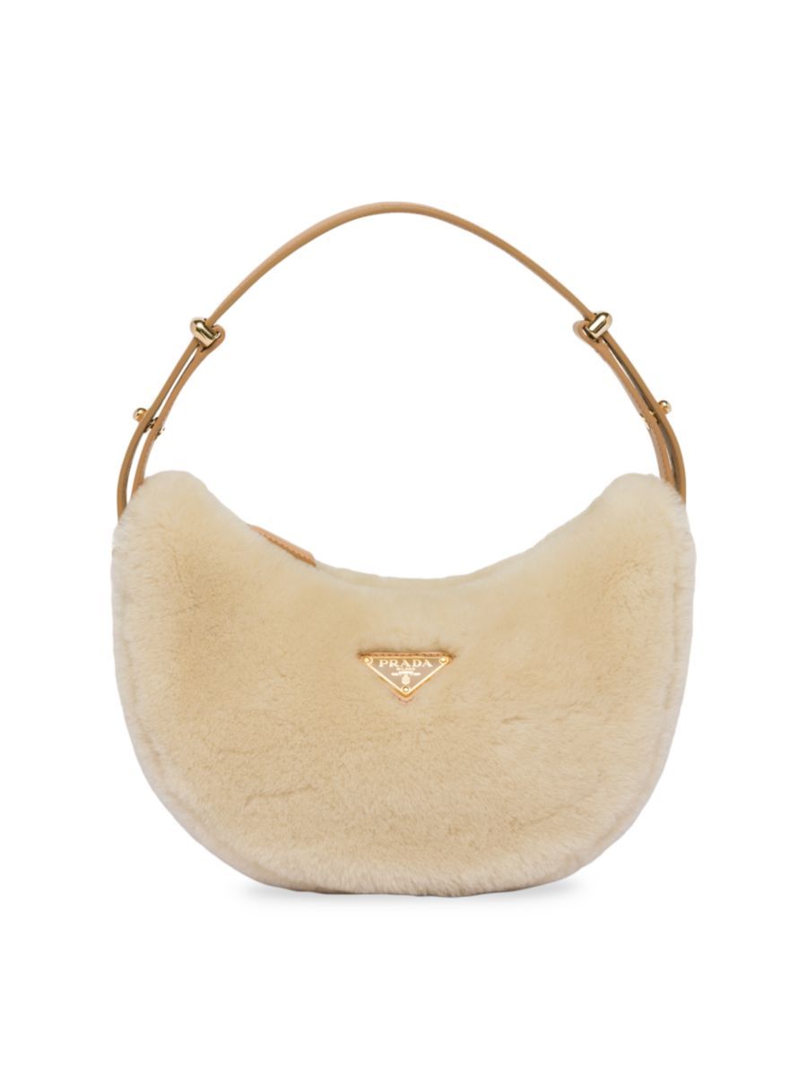 Arqué Shearling And Leather Shoulder Bag | Saks Fifth Avenue