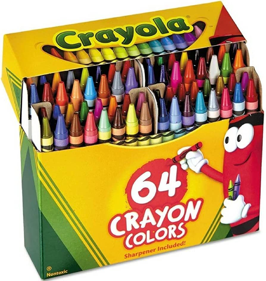 64 Crayons Per Box, Classic Colors, Built In Sharpener, Crayons For Kids, School Crayons, Assorte... | Amazon (US)
