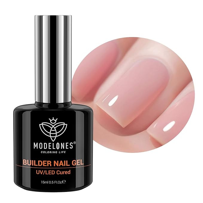 modelones Builder Nail Gel, 8-in-One Neutral Nude Pink Builder for Nail Thickening Apex Building,... | Amazon (US)