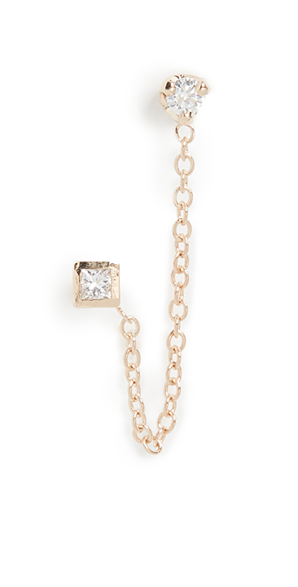 Zoe Chicco 14k Gold Paris Double Chain Stud Earrings | Shopbop