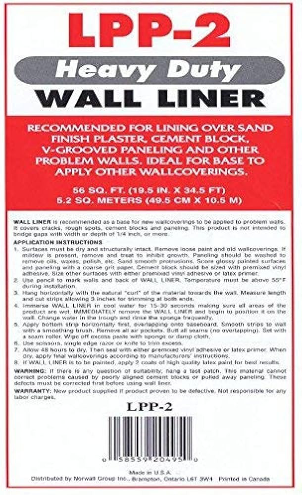 Prepasted Paintable Solid Flat Wallpaper Liner | LPP-2 | Amazon (US)