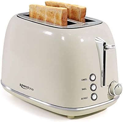 Toasters 2 Slice Retro Stainless Steel Toasters with Bagel, Cancel, Defrost Function and 6 Bread ... | Amazon (US)