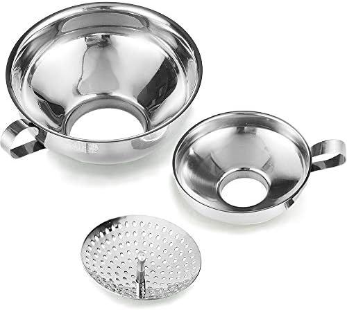 Delove Canning Funnel with Strainer for Wide and Regular Jars - Wide-Mouth Kitchen Funnel for Mas... | Amazon (US)