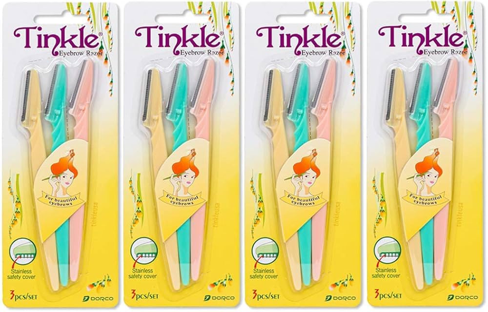 Dorco Tinkle Eyebrow Razors for Women, 6 Razors, Eyebrow Trimmer Dermaplaning Tool for Safe and E... | Amazon (US)