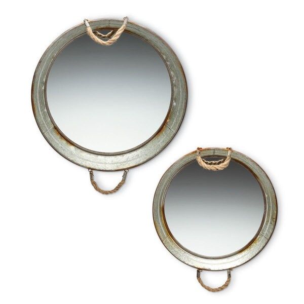 Galvanized Mirror Trays round (Set of 2) | Bed Bath & Beyond
