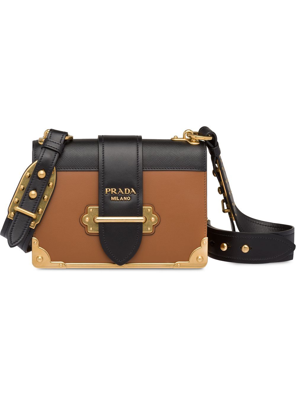 PradaCahier leather shoulder bag | Farfetch (US)