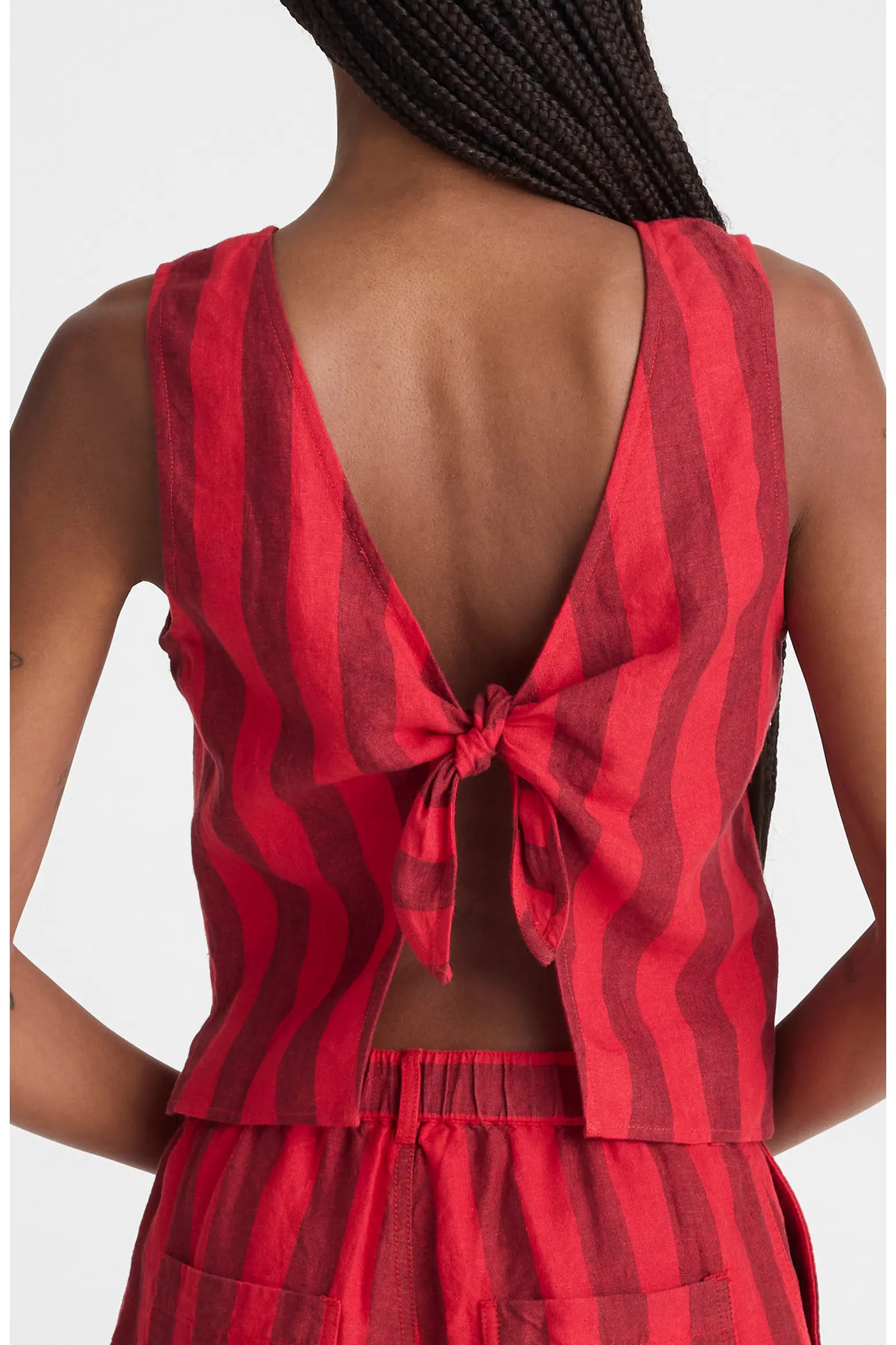 Tie-Back Linen Shell Top (Women) | Nordstrom | Nordstrom