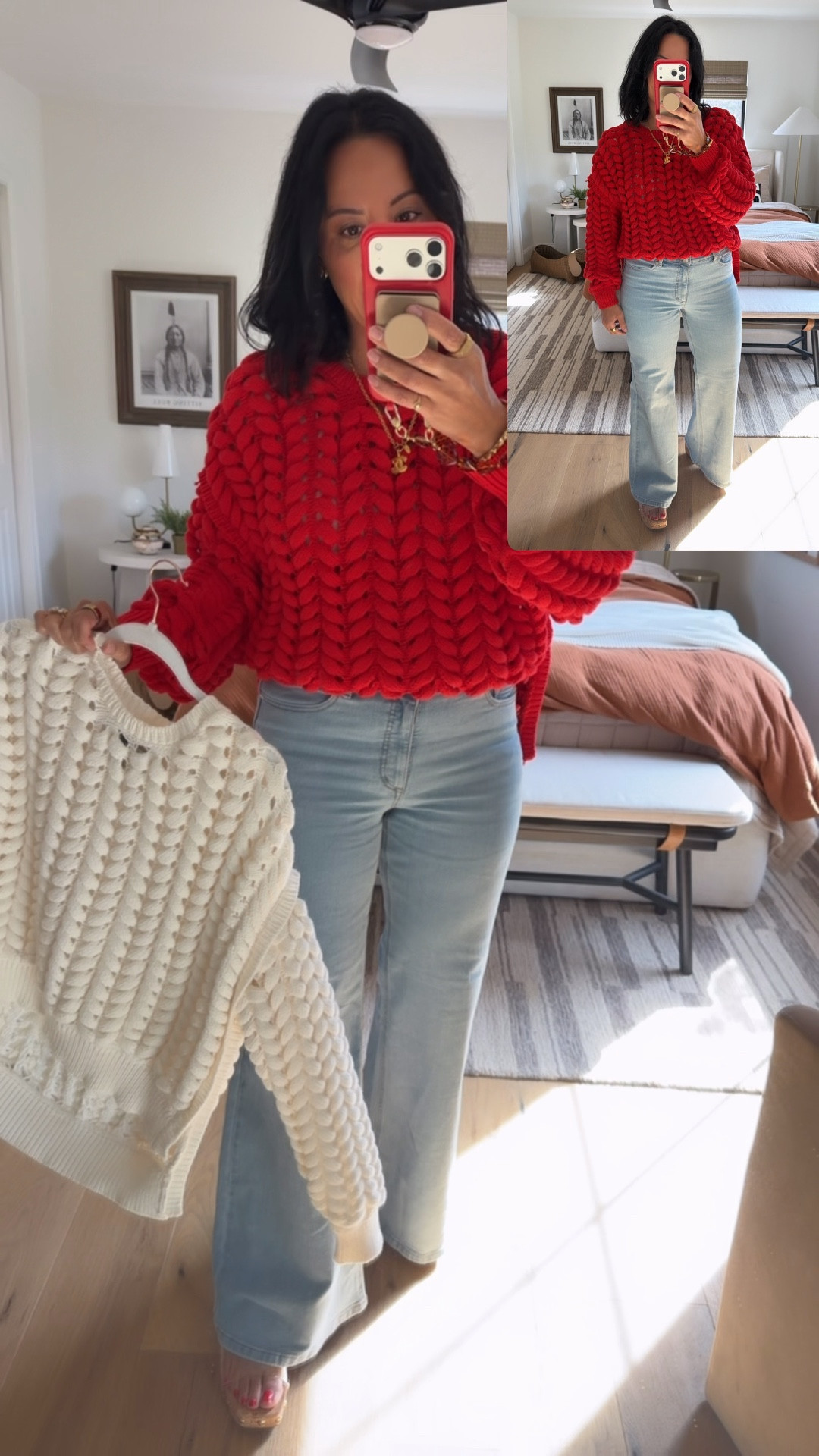 Top size medium, jeans size 8 (I’m a size 8/10), shoes fit tts (I’m a 9.5/10 and did a 9.5 in them). 

#LTKOver40 #LTKootd