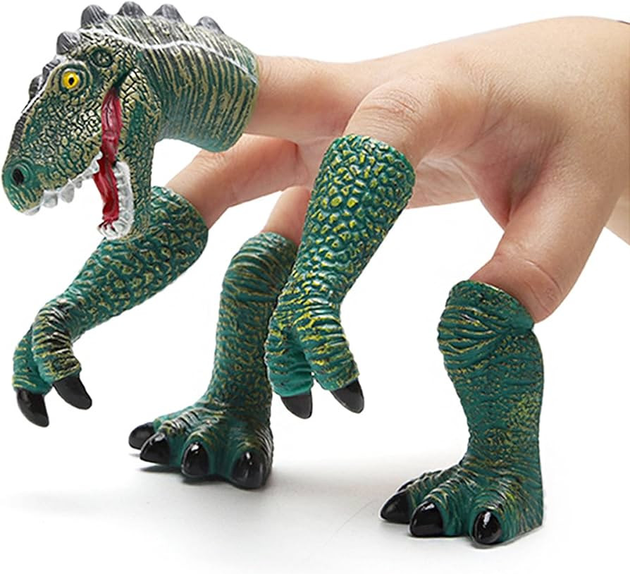 AQKILO Dinosaur Finger Puppet Set, Animals Puppet Show Theater Props, Novelty Toys Weird Stuff Gi... | Amazon (US)