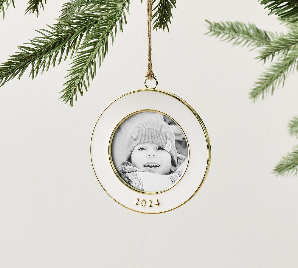 Dated Enamel Frame Ornament | Pottery Barn (US)