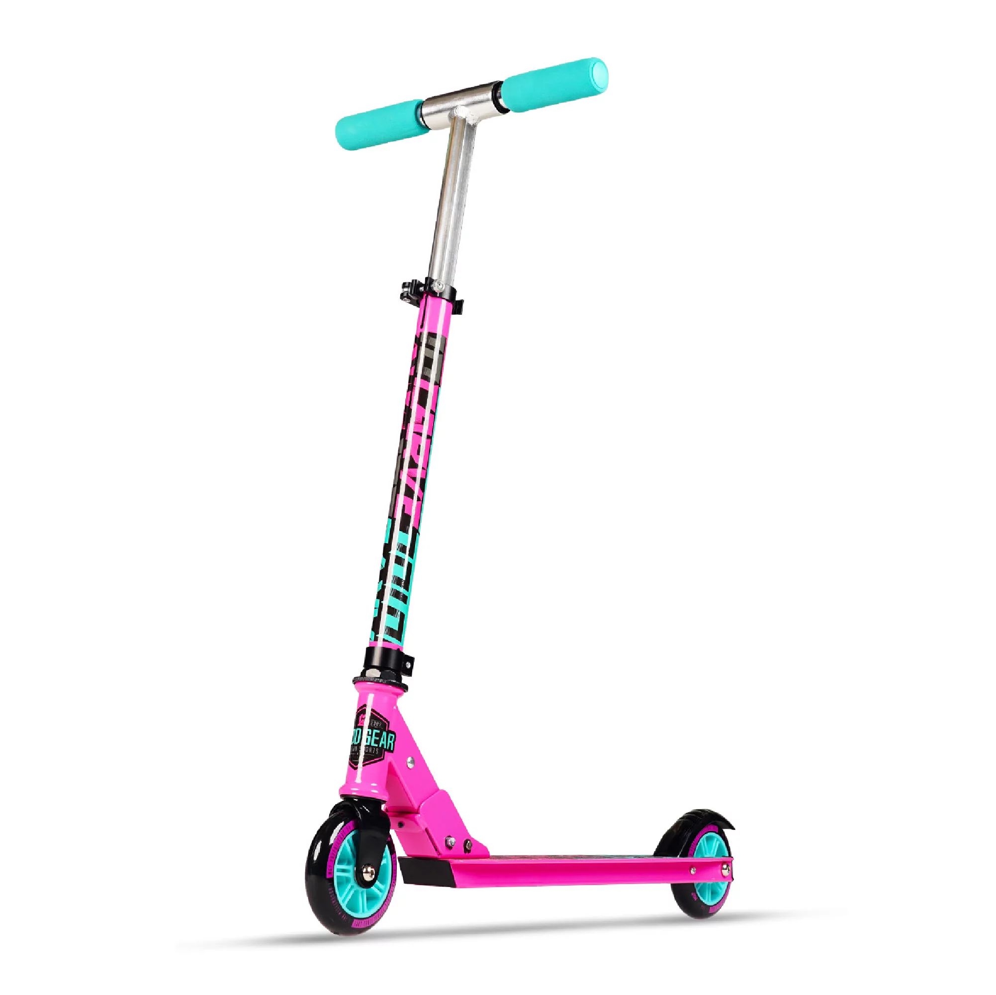Madd Gear CARVE 100 Purple Pink Teal - Folding Aluminum Kick Scooter - Suits Girls Ages 3+ - Max ... | Walmart (US)
