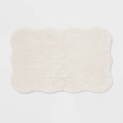 20"x30" Scallop Bath Rug Cream - Threshold™ | Target