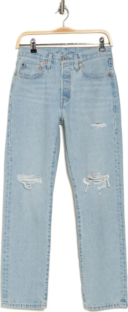 501® Ripped High Waist Straight Leg Jeans | Nordstrom Rack