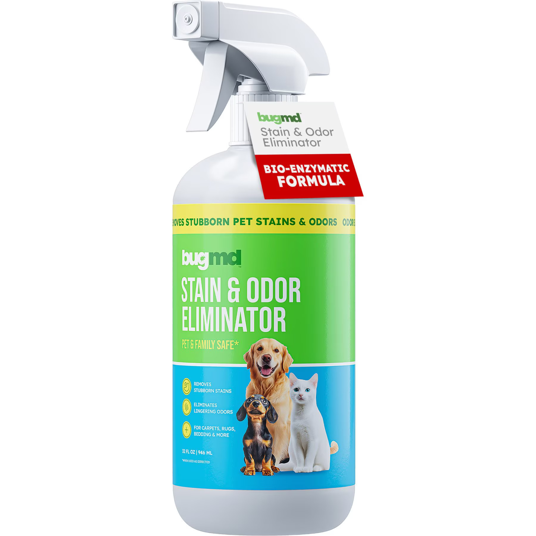 BugMD Stain & Odor Eliminator, 32-fl oz bottle | Chewy