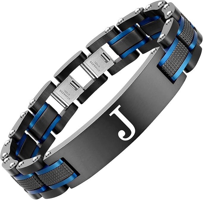 initial bracelet bracelets for men Boyfriend's Birthday, Christmas Anniversary, Valentine's Day, ... | Amazon (US)
