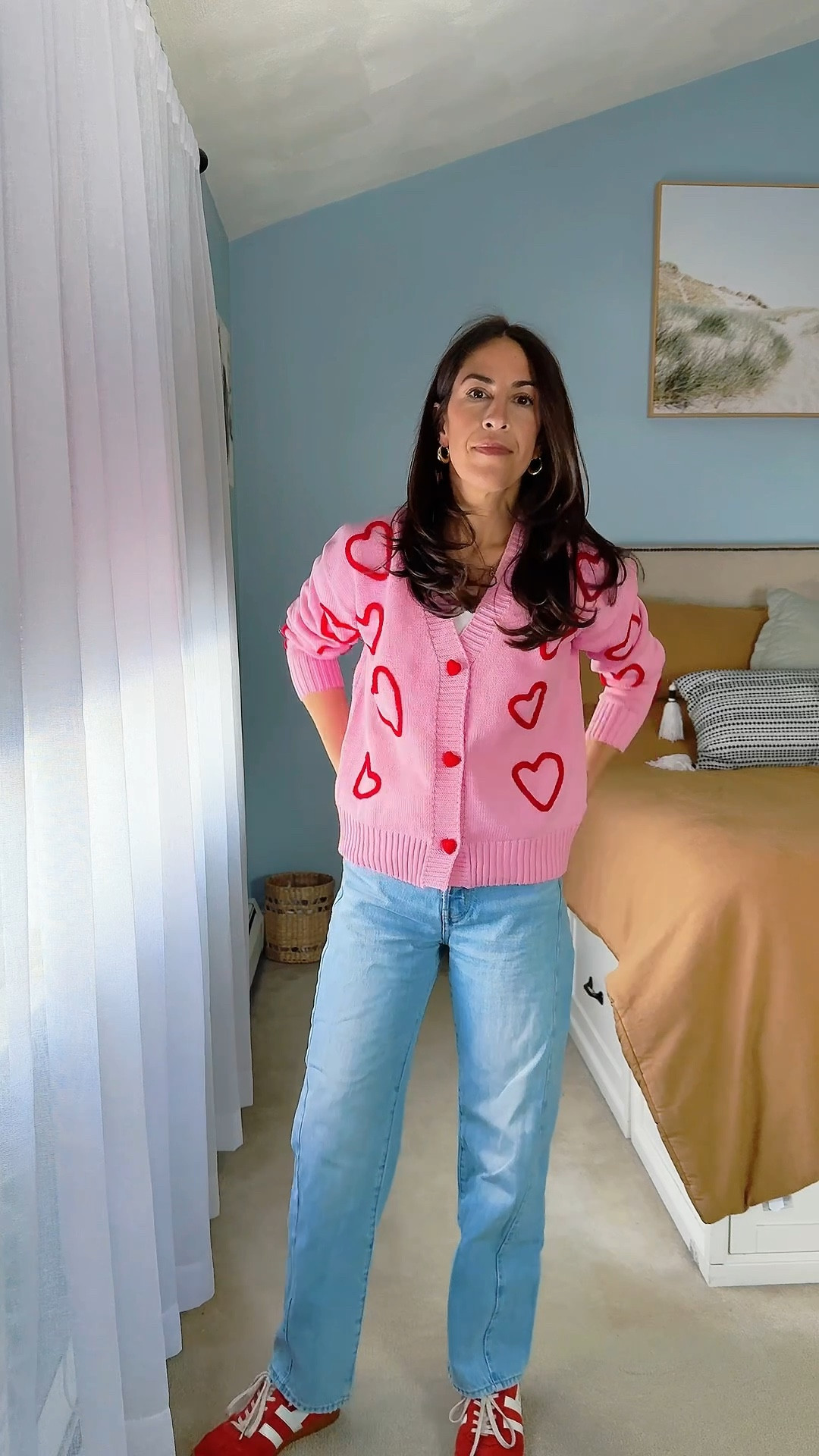 Vday outfit! And other ideas linked for your convenience!
Jeans I’m wearing a 24/r. They run large but are oh-so-good. I own in two pairs! Earrings are a new favorite to dress up an outfit a bit more!
Sweater & shirt xs

@Madewell 
@Target 
@bonheurjewelry

#LTKValentine #LTKgrwm #LTKootd