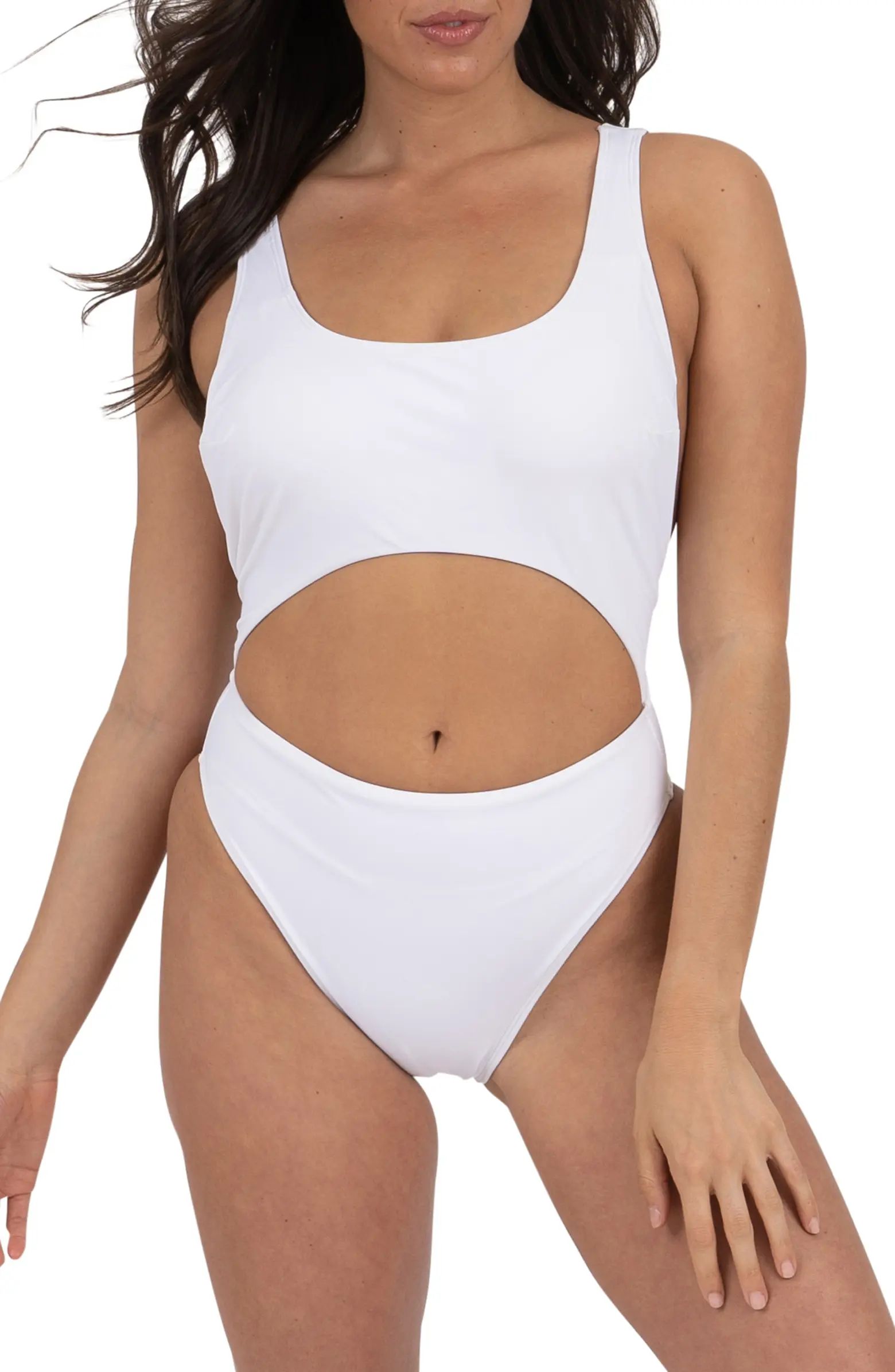 RACHEL RACHEL ROY White Cutout High Leg Monokini One-Piece Swimsuit | Nordstromrack | Nordstrom Rack