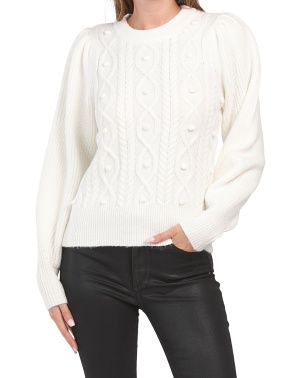 Popcorn And Cable Knit Pullover Sweater | TJ Maxx