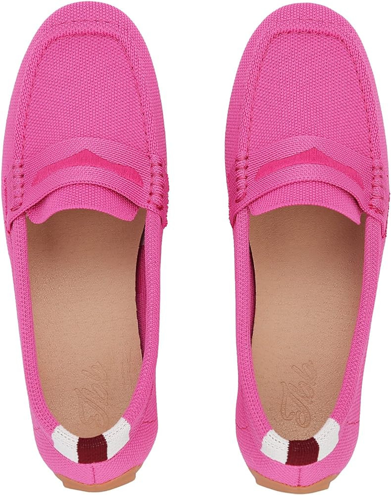JBB Women's Knit Driving Loafers Penny Moccasins Comfortable Slip on Walking Boat Shoes… | Amazon (US)