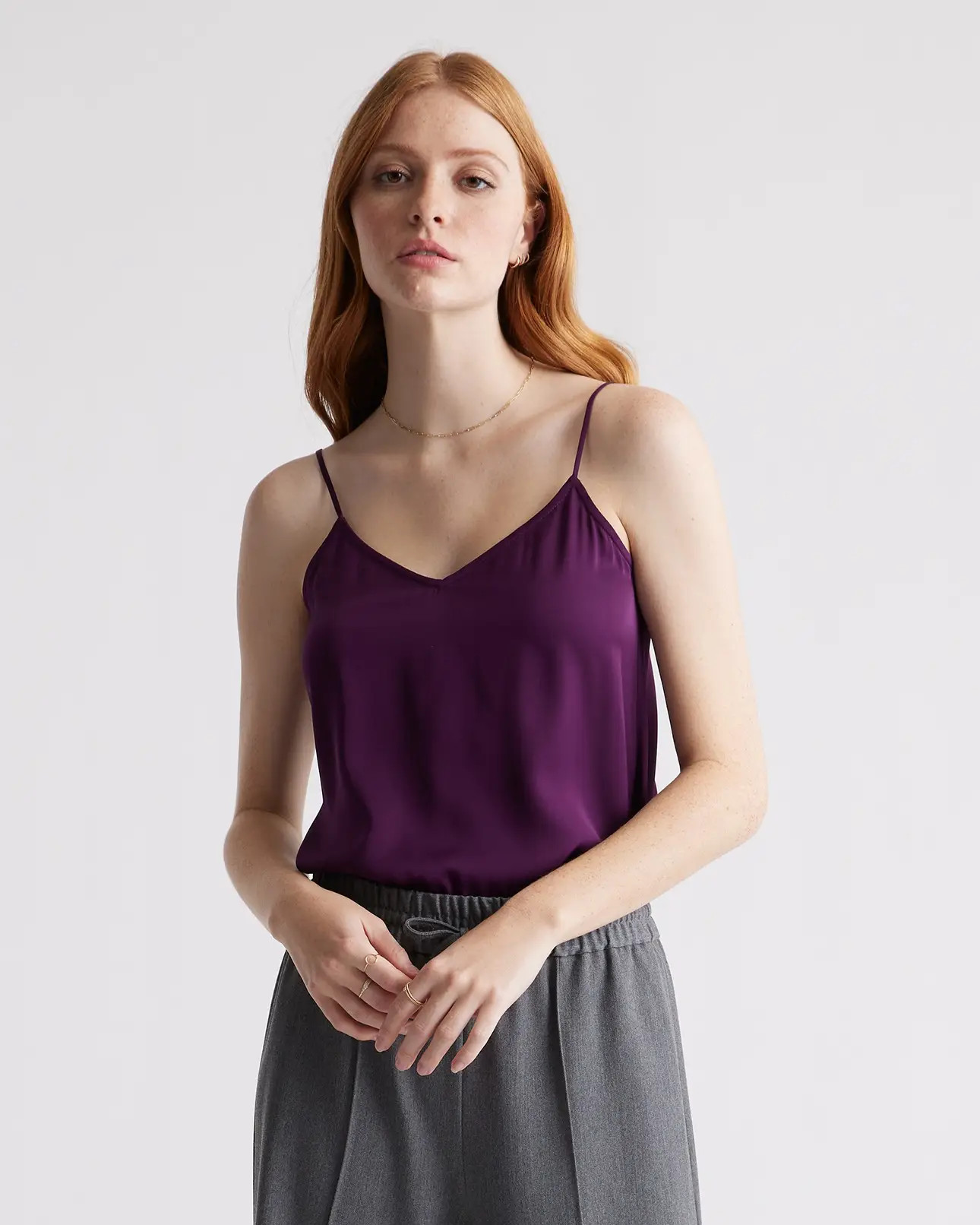 Washable Stretch Silk V-Neck Cami | Quince