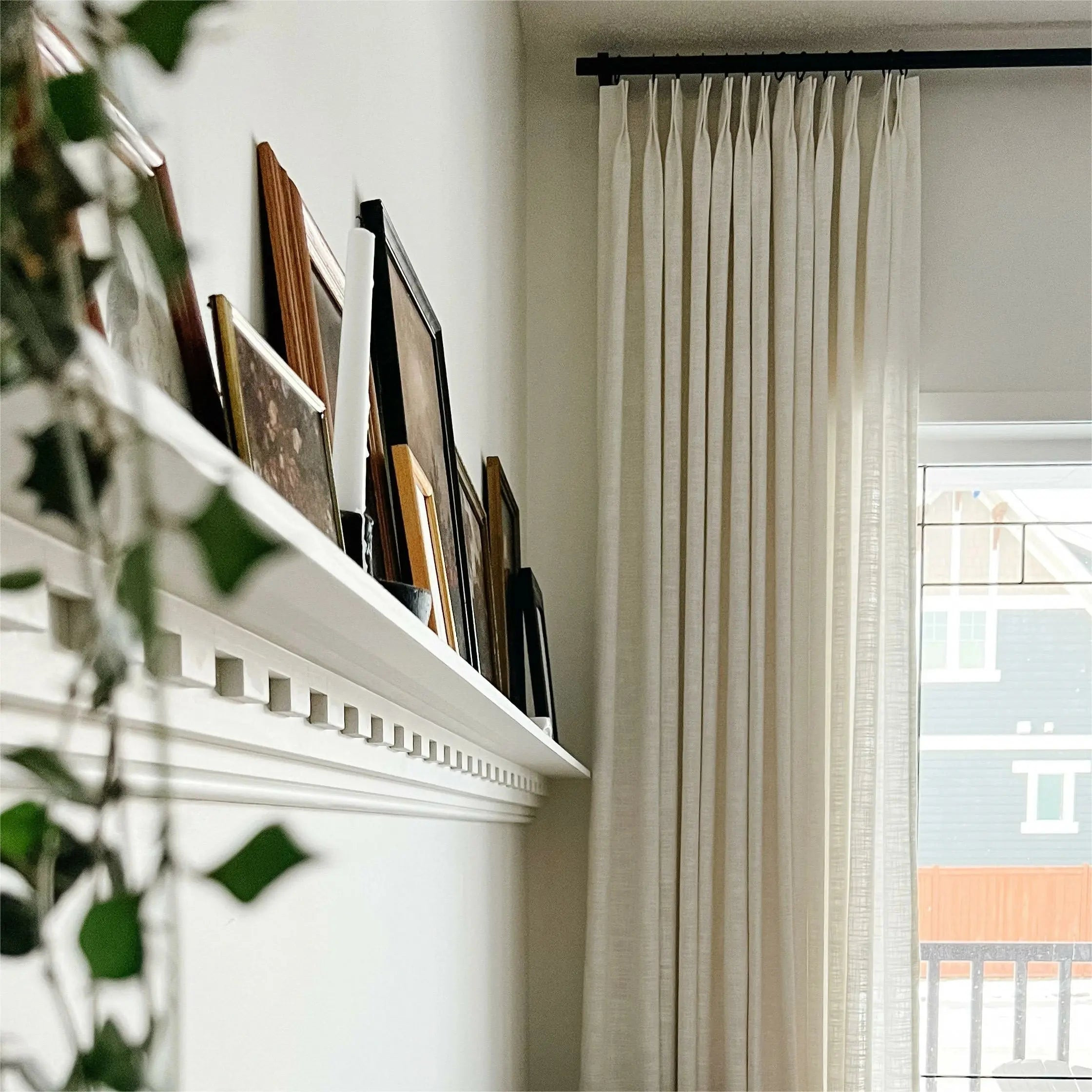 Liz Linen Ready Made Curtains Pinch Pleat Unlined | TWOPAGES
