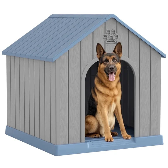Bifanuo Large Dog House, PP Material Indoor Outdoor with Windows for Medium Large Dogs, Weatherpr... | Walmart (US)