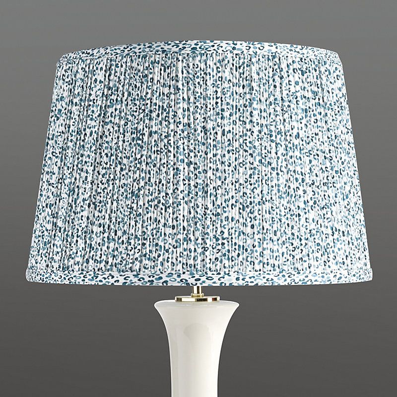 Limited Edition Lynx Pleated Lamp Shade - Blue, 10 1/2"H X 16" Diameter w/13" Top Diameter - Ballard Designs | Ballard Designs, Inc.