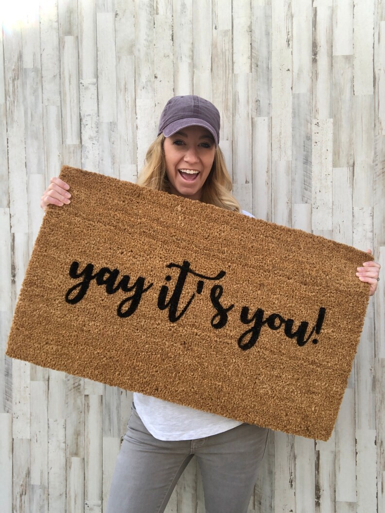 Yay it's you Doormat | Custom Doormat | Doormat | Welcome Mat | Funny Doormat | Christmas Gifts |... | Etsy (US)