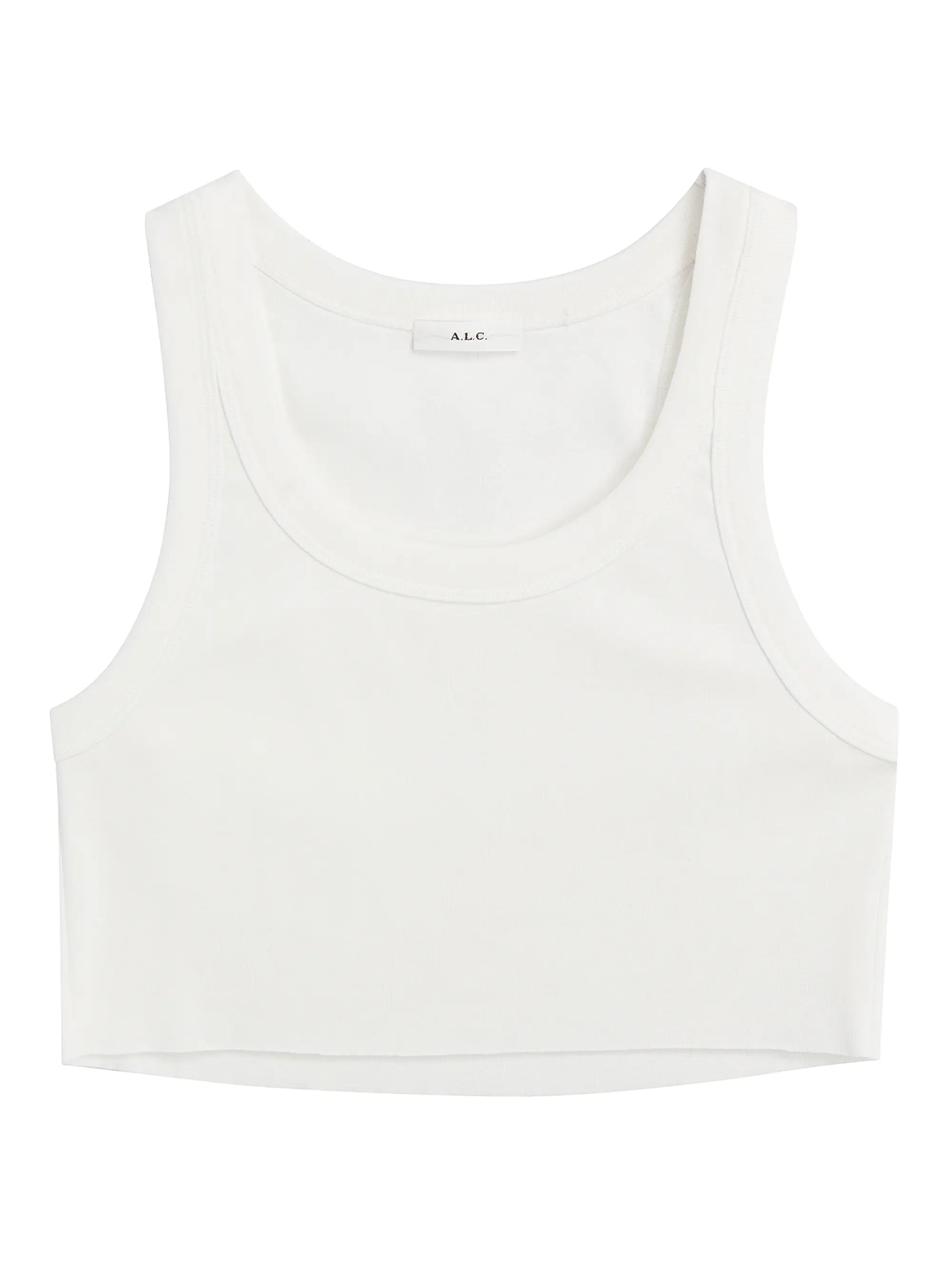 A.L.C. Halsey Cotton Racerback Crop Tank | Saks Fifth Avenue | Saks Fifth Avenue