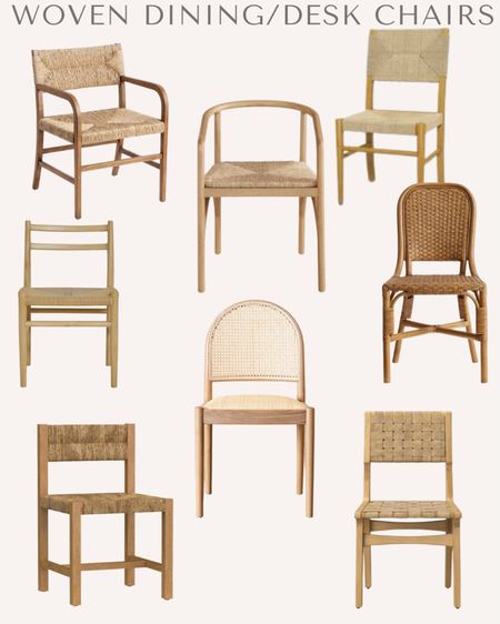 I’m loving these woven chairs for a desk or dining room!  

#LTKFind #LTKhome #LTKstyletip