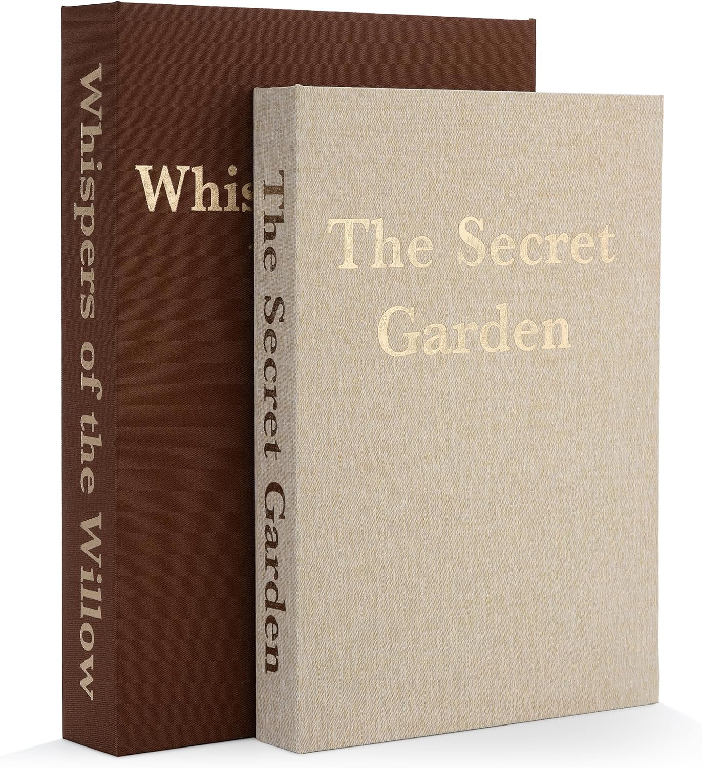 Decorative Linen Storage Books Set of 2 – Aesthetic Faux Book Keepsake Box with Hidden Magnetic... | Amazon (US)