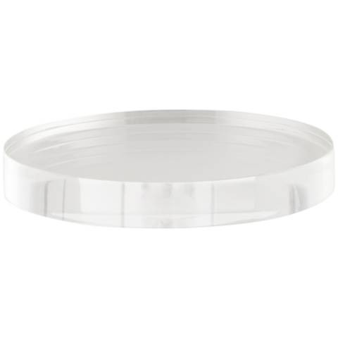 Round Acrylic 7" Wide Pedestal Lamp Riser | Lamps Plus