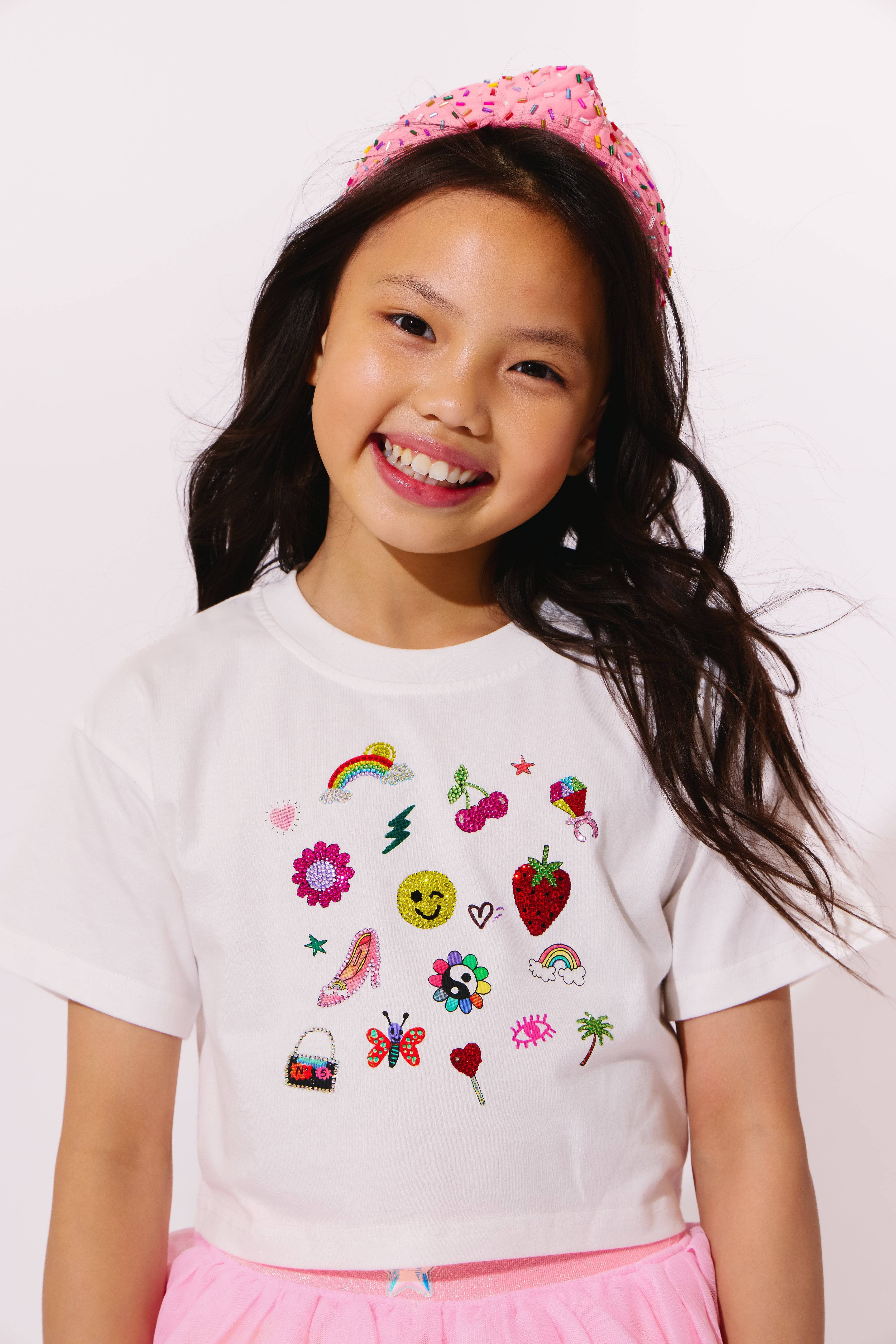 Sparkle Doodle Crop T-shirt | Lola + The Boys