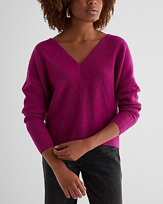 Relaxed V-neck Sweater | Express