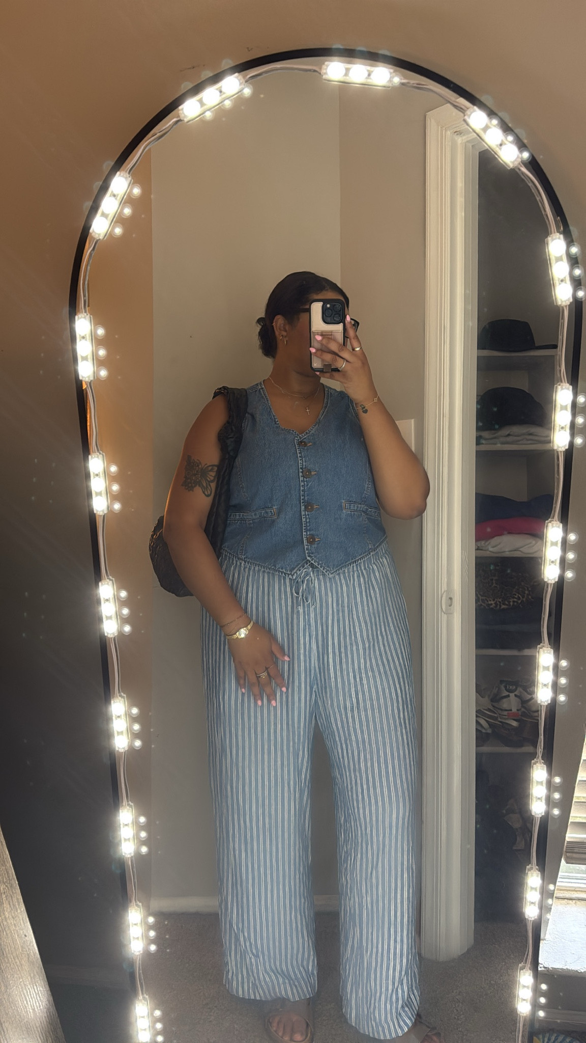 Giving linen love with a denim twist 💙 Linen pants + denim vest = the comfy-cute combo I’ll be repeating all summer. #LinenSeason #DenimOnDenim #ChicAndComfy #LTKCurves #WorkToWeekendStyle