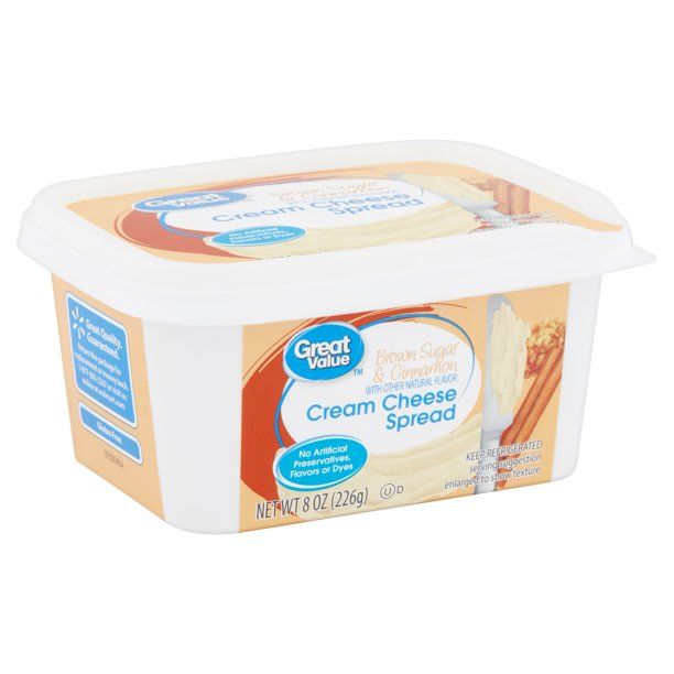 Great Value Brown Sugar & Cinnamon Cream Cheese AO, 8 oz - Walmart.com | Walmart (US)