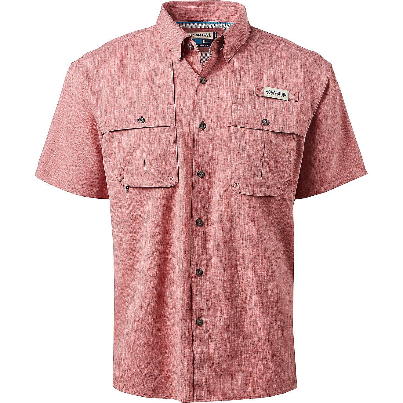 Magellan Outdoors Men's Aransas Pass Heather Short Sleeve Fishing Shirt | Academy | Academy Sports + Outdoors