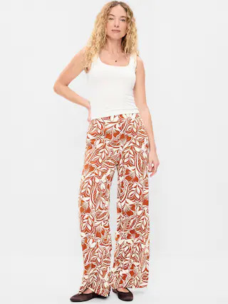 High-Waisted Playa Wide-Leg Pants | Old Navy (US)