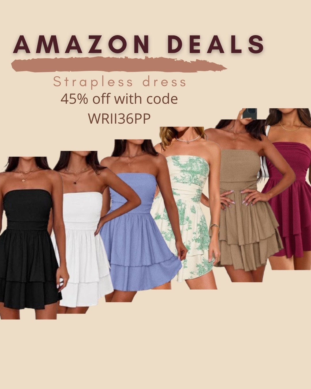 $15-$17 ends 4/21

Amazon fashion
Amazon deals
Strapless dress
Summer dress
Party dress


#LTKSaleAlert