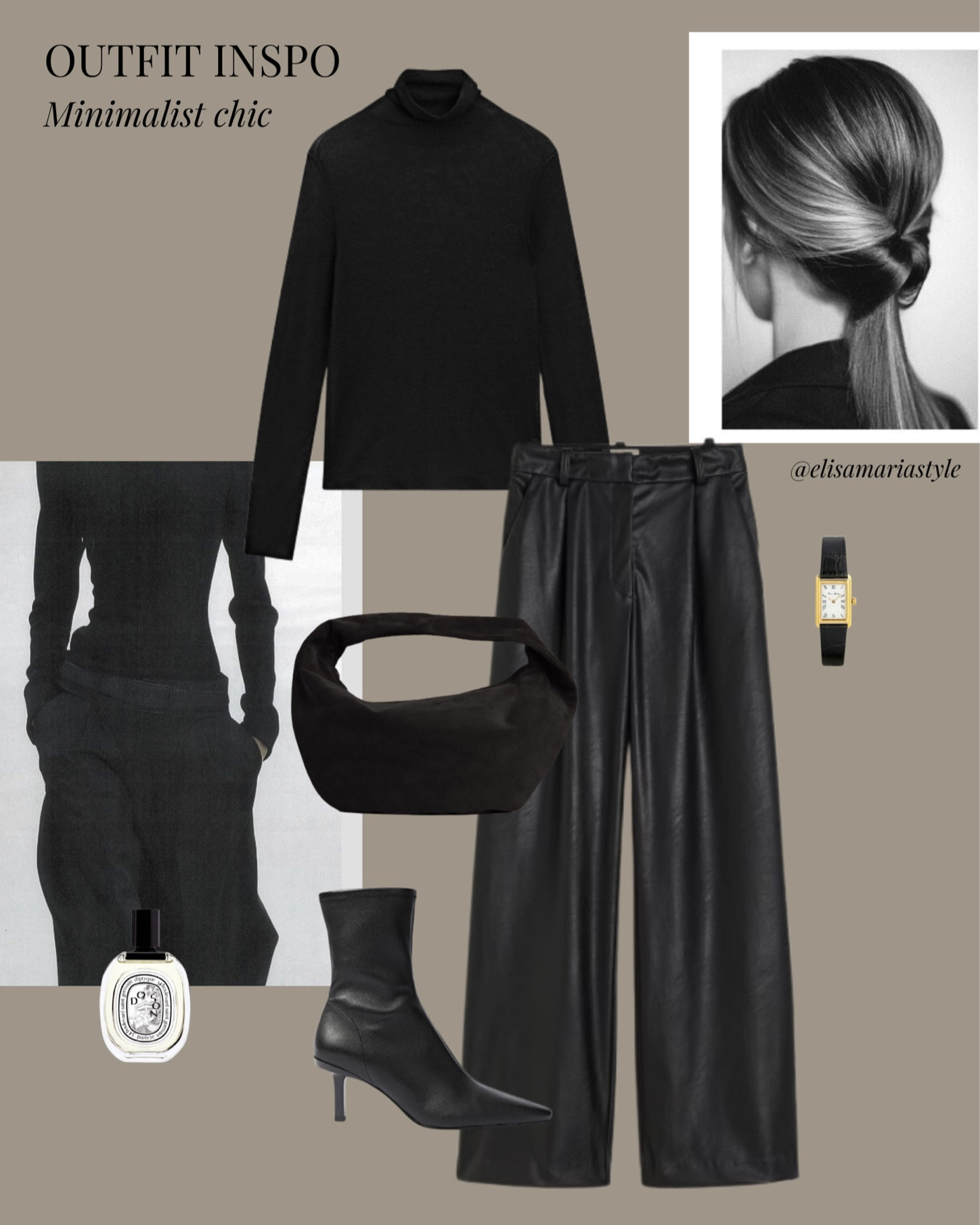 Leather trousers, suede bag, turtleneck top and ankle boots outfit ✨

#LTKmodest #LTKwinter #LTKworkwear